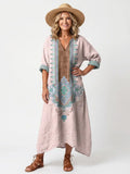 Kenza | Embroidered Panel Relaxed Pocket Midi Dress