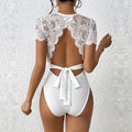 Damen rÃ¼ckenfreier Bodysuit mit Rundhalsausschnitt