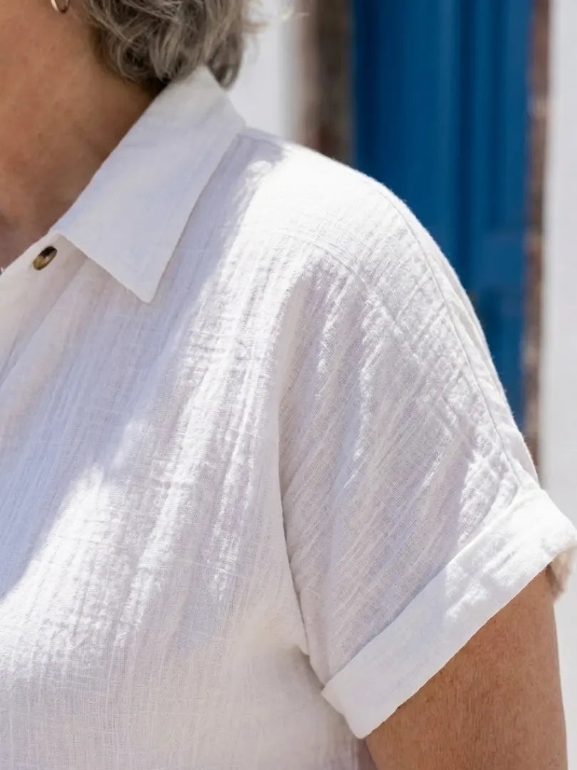 Helene | Short Sleeve Front Pocket Knee Length Dress