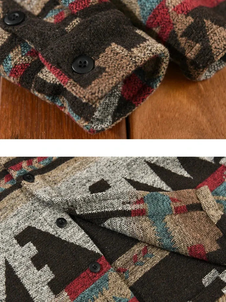 - Vintage Langärmelige Jacke für Herren