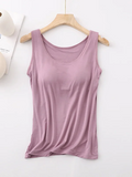 Casual Crew Neck Loose Tank Top
