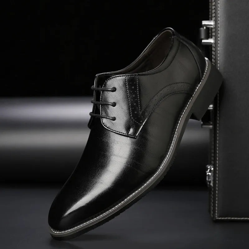 Stilvolle Herren Schuhe Schnürschuhe Mit Brogue Details