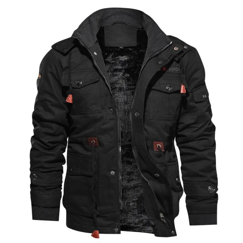 Herren Winterjacke aus Polyester mit Stilvollem Design & Wärmender Fütterung |