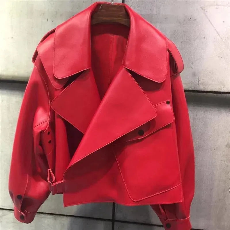 Retro Stilvolle Lederjacke