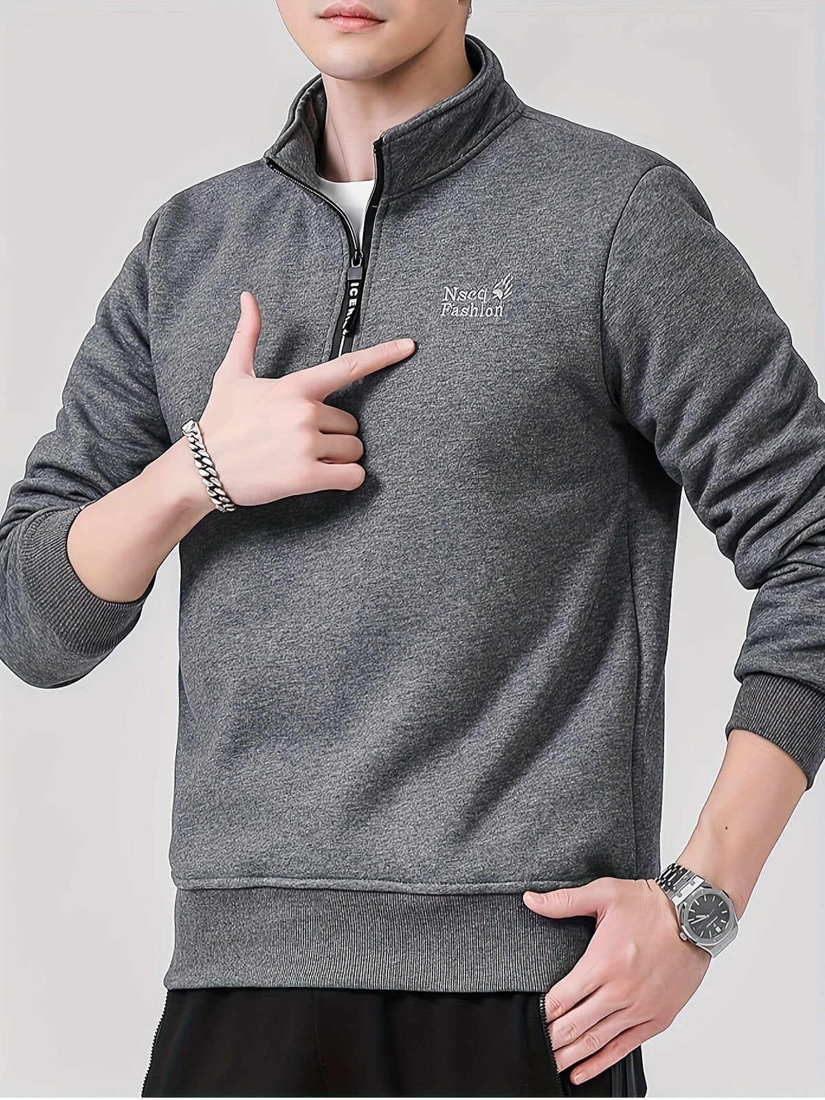 Herren Pullover mit Stehkragen fÃ¼r Herbst Winter