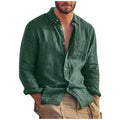 Leinen T-shirt V-ausschnitt Herren