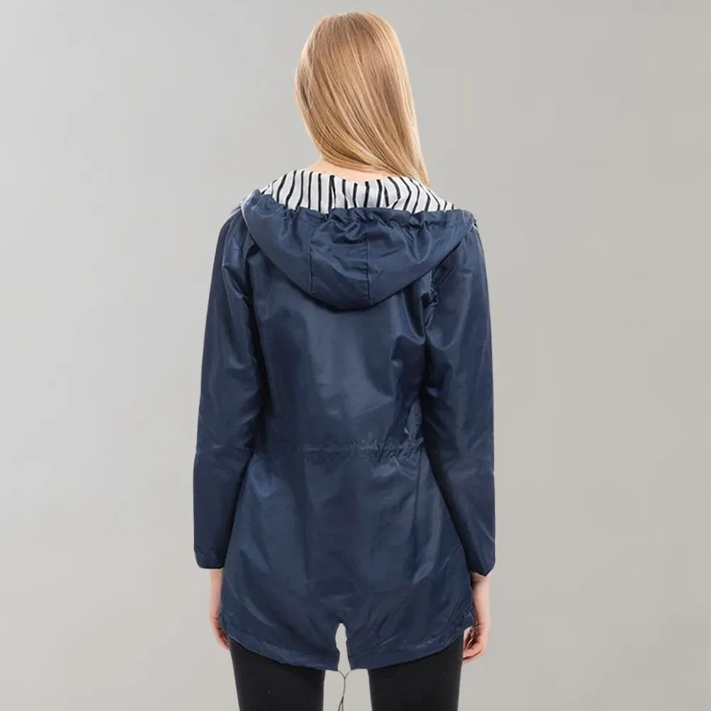 lange regenjacke für damen