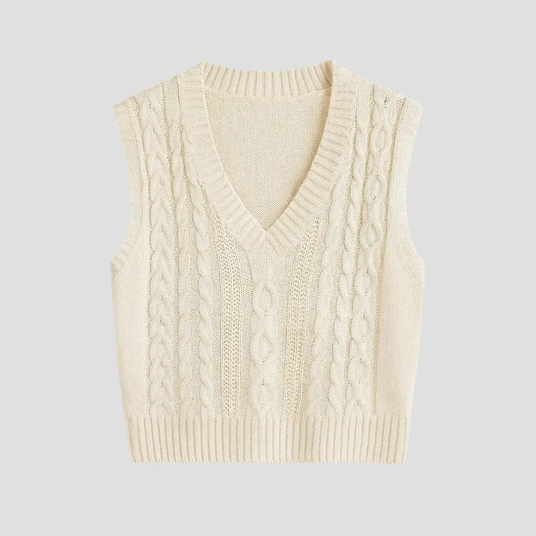 V-hals Mouwloze Pullover Voor Dames – De Chicste Layering Essential Voor Elke Outfit