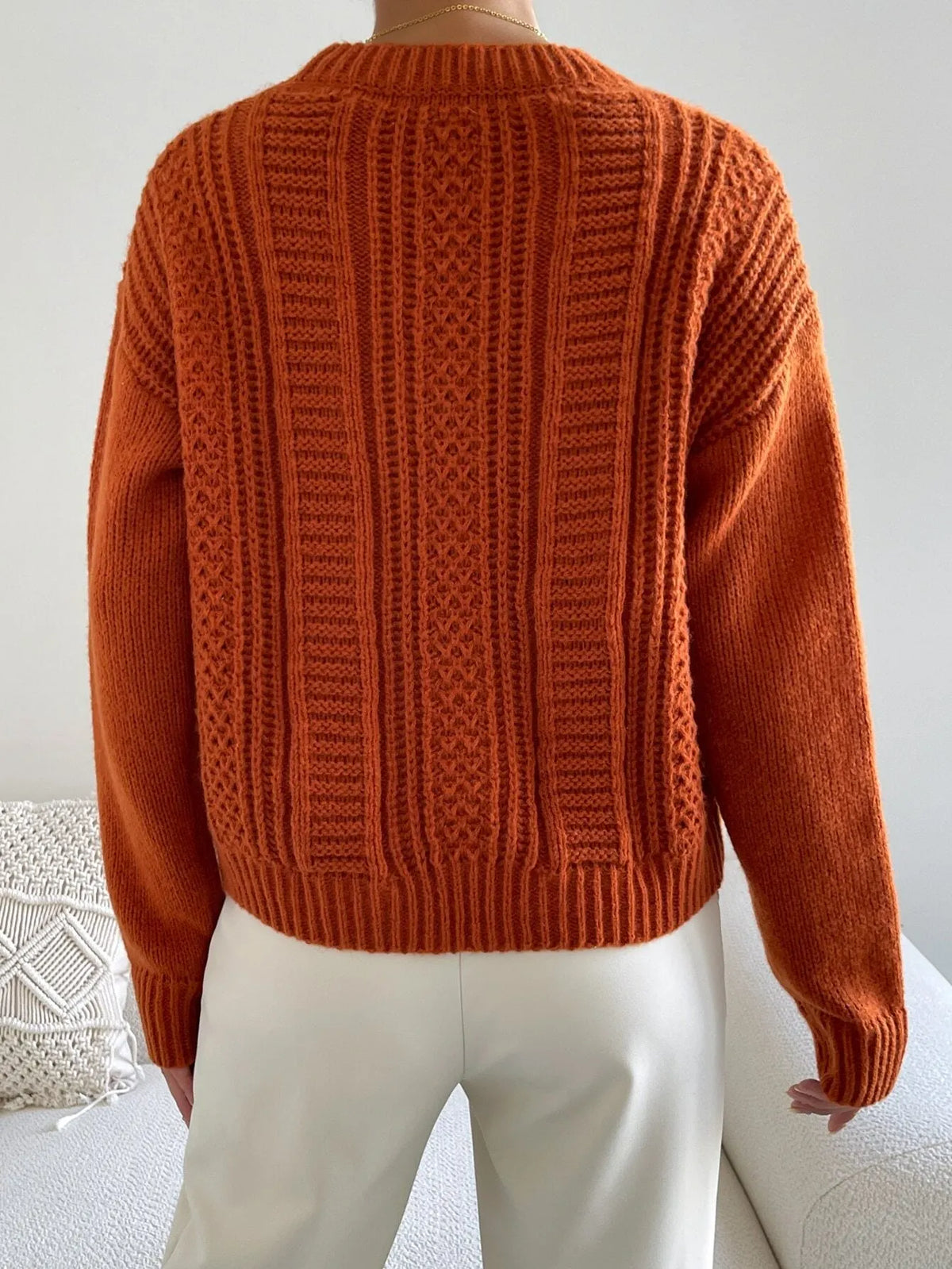 SuÃ©ter Feminino Tricot Marrom Marcella