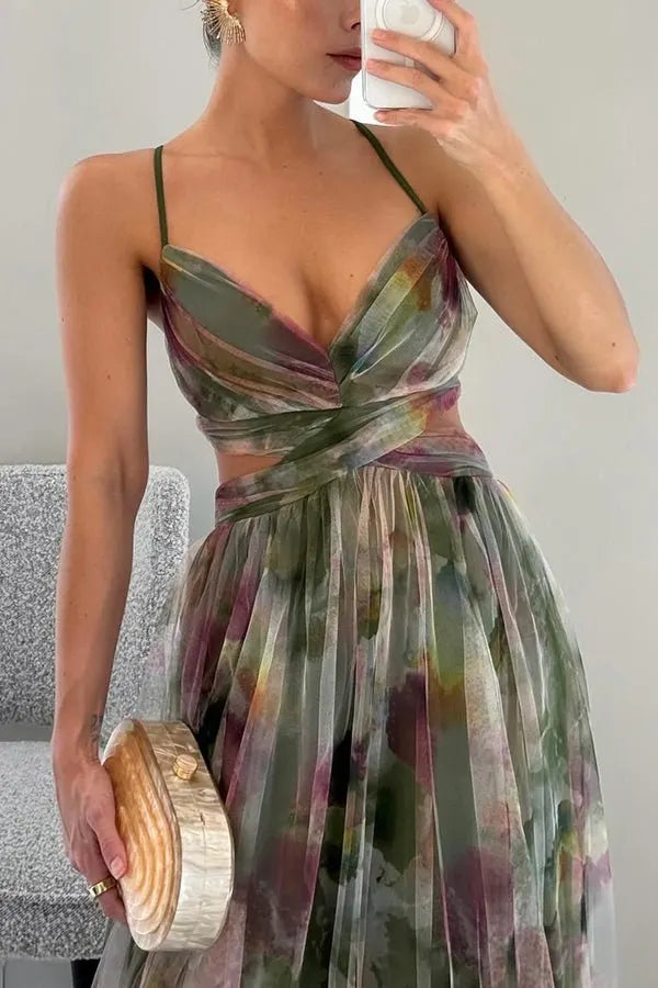 Elegante Maxikleid Im SchÃ¶nem Blumenmuster