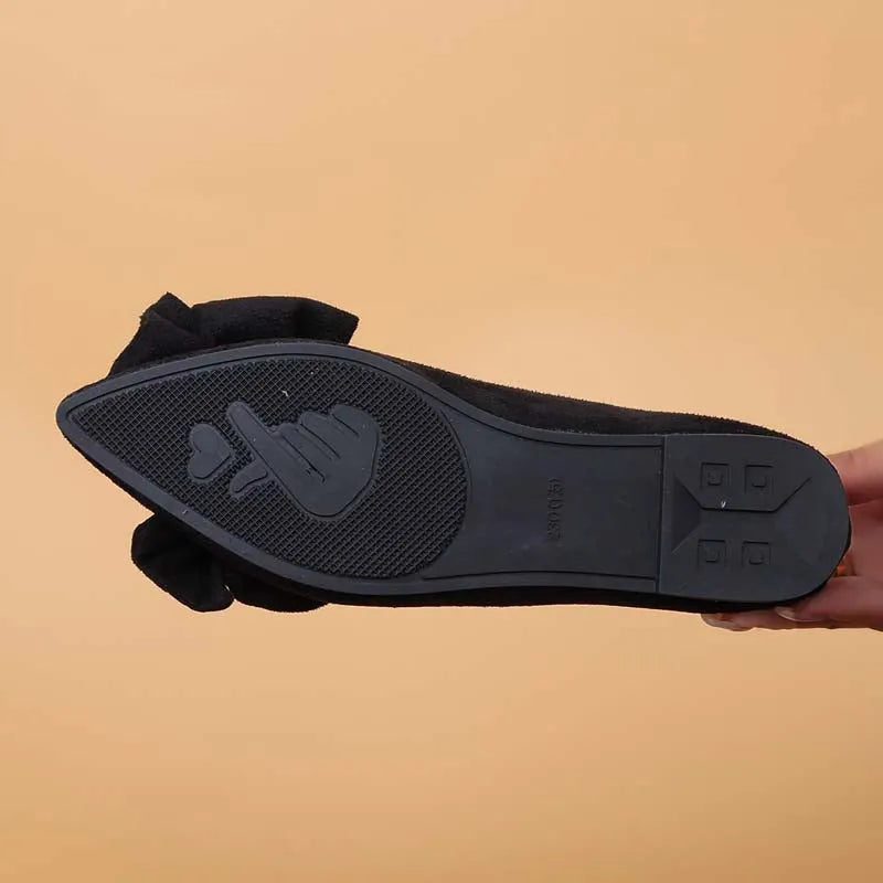 Lena | Spitz-Zehen Ballerinas – Femininer Look mit Schleife