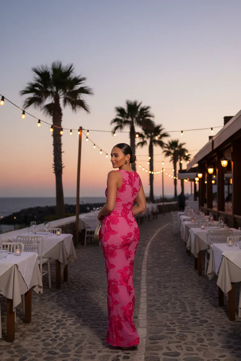 Floral Dress for Women with Maxi Length and Flowing Fabric