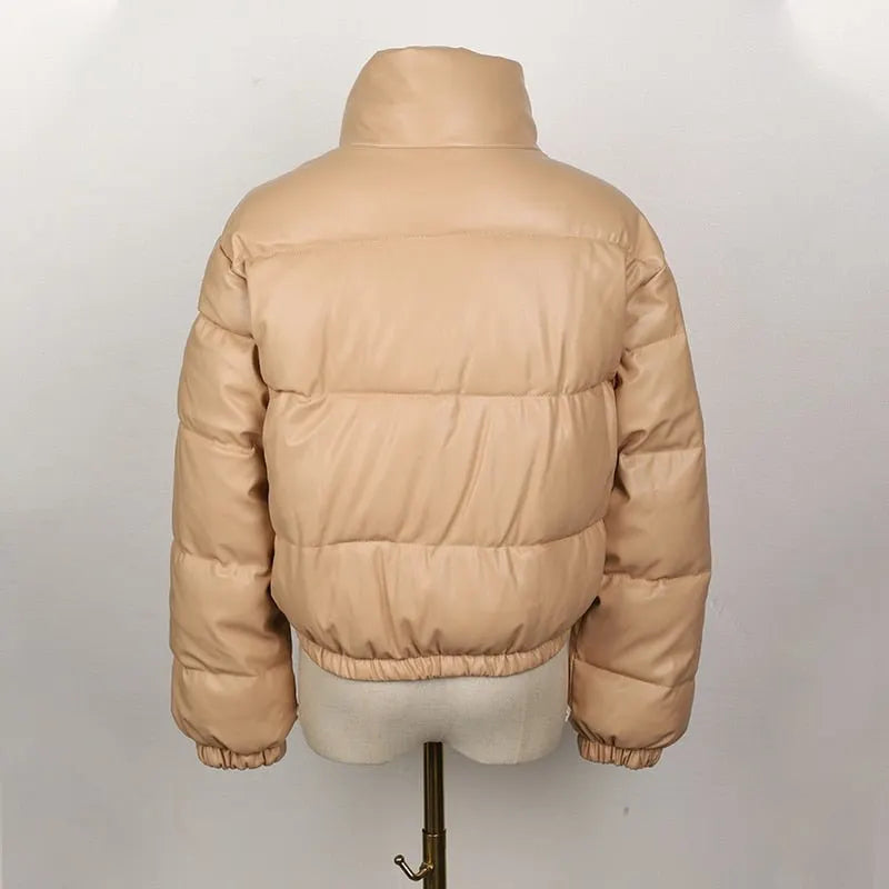 Hovis - Damen-Steppjacke aus wasserabweisendem Leder