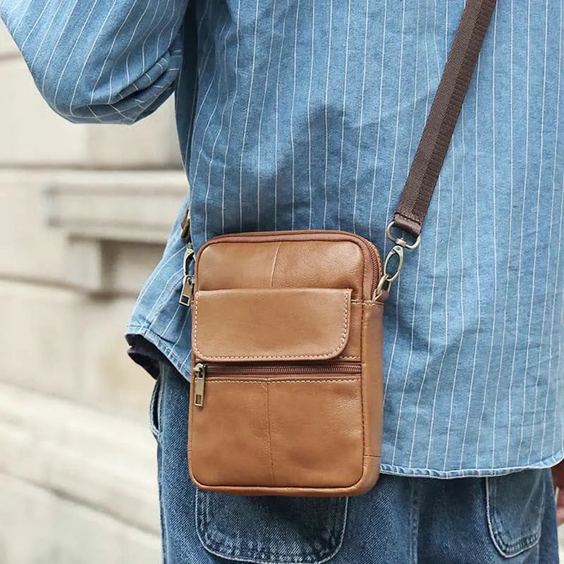 Kleine UmhÃ¤ngetasche Aus Echtem Leder FÃ¼r Herren