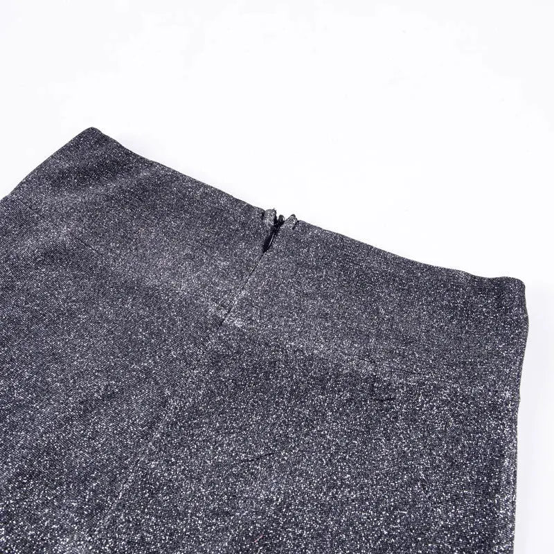 Luxury Glittering Women's Pants with High Waist
