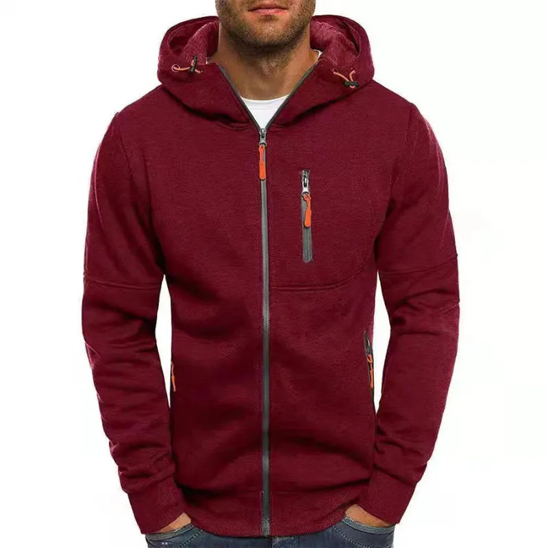Herren Kapuzenpulli Mit ReiÃŸverschluss Schwarz Kapuzenpullover