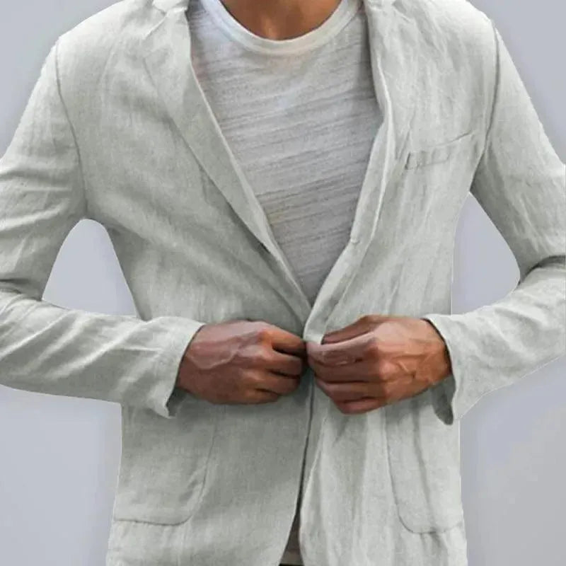 Herren Blazer - LÃ¤ssiger Leinenblazer