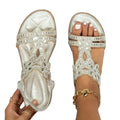 Flache Sandalen - Schick - Elastischer Knöchelriemen