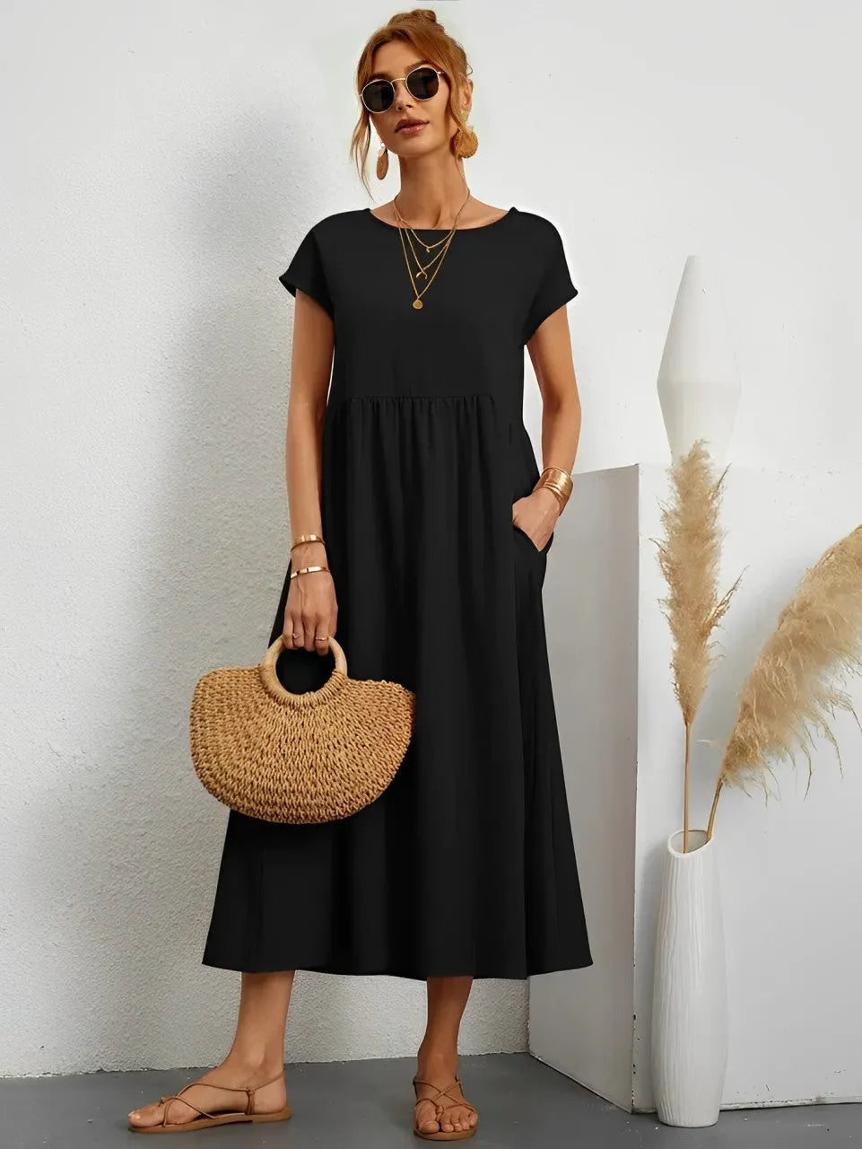 Atemberaubendes Baumwoll-Sommerkleid mit Bequemem Schnitt fÃ¼r Warmes Wetter