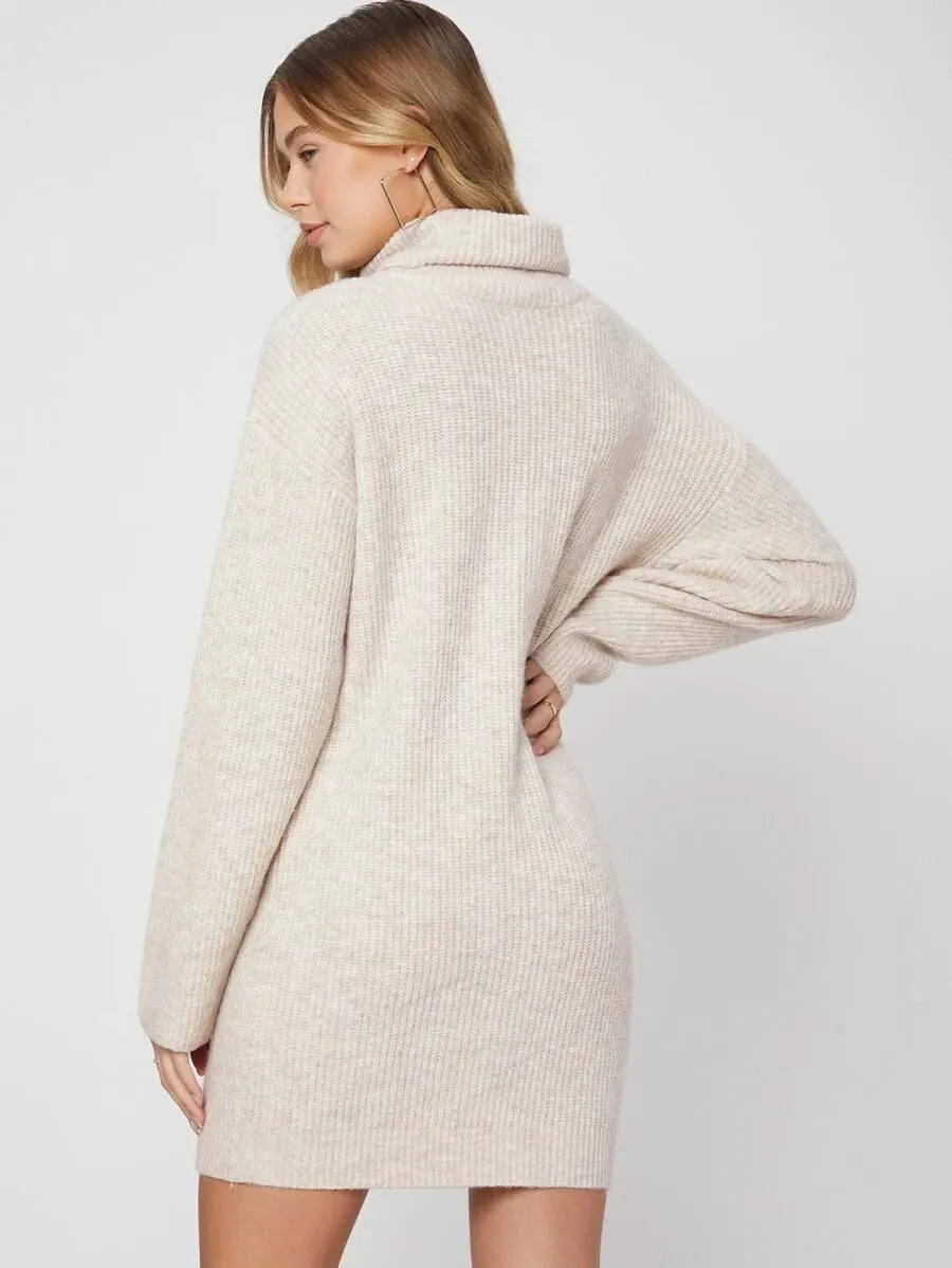 Vestido De Trico Paris Bege