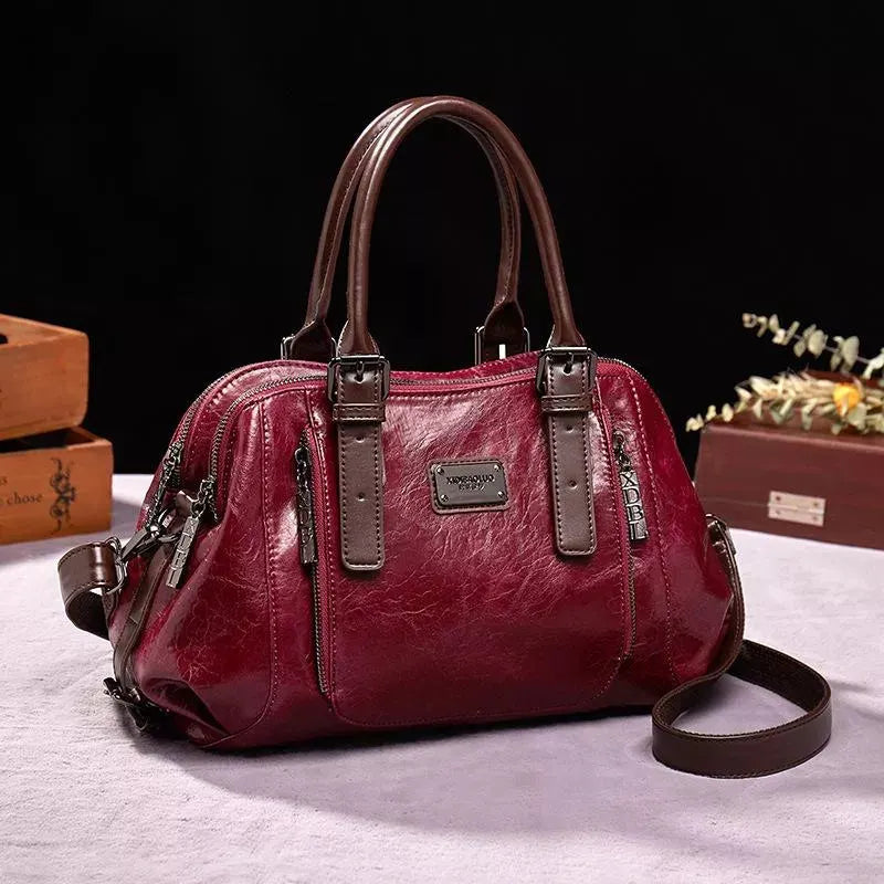 Luxe Leren Handtas | Tijdloze Elegantie & Duurzame Kwaliteit