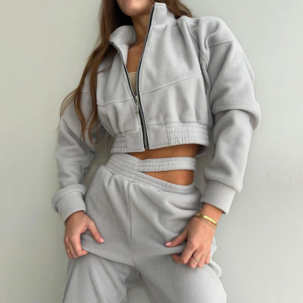 ANASTASIA | Elegante Fleece Trainingsset Voor Dames – Zacht, Flatterend & Ideaal Voor Stijlvolle Cozy Days