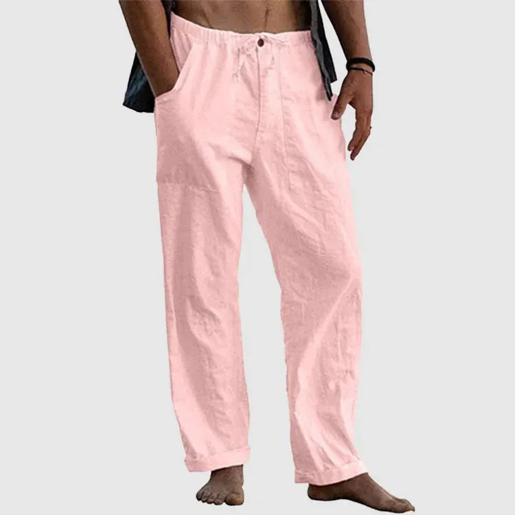 LÃ¤ssige Leinenhose mit Kordelzug