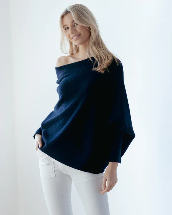 Mariemiâ„¢ - Asymmetrisch Drapierter Pullover
