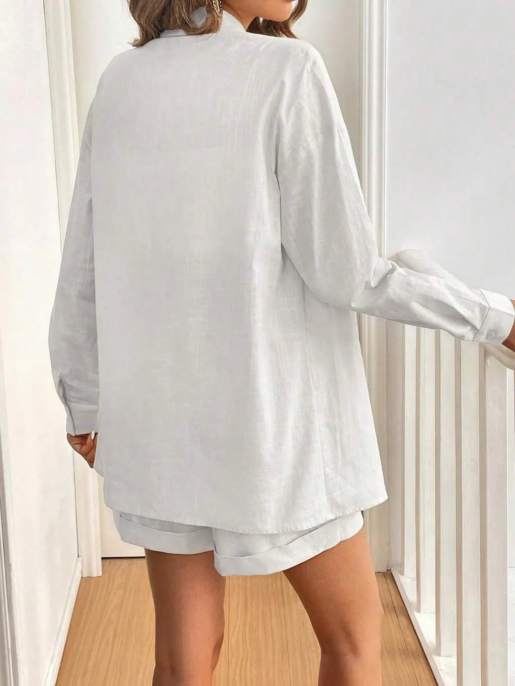 Conjunto Feminino Short e Blusa 100% AlgodÃ£o Jasmine Branco