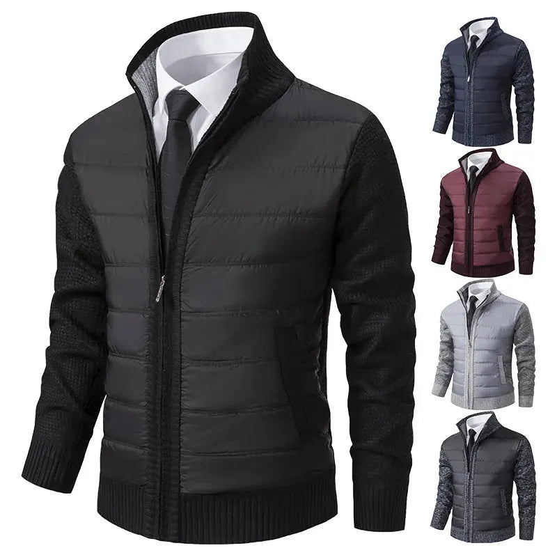 Herrenstrickjacke mit Stehkragen fÃ¼r WÃ¤rme Eleganz