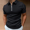 Herren Polo Shirt Polo Mit ReiÃŸverschluss Und Kragen Klassisches Design & Elegant
