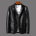 Stilvolle Leder Herren Blazer Klassischer Schnitt