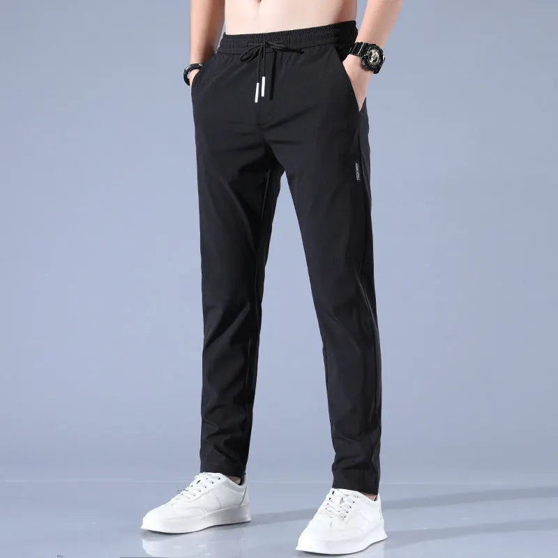 Atmungsaktive Gerade Sporthose Aus Sommer Eis Seide Für Herren