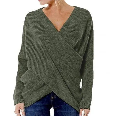 Gekreuzter Pullover