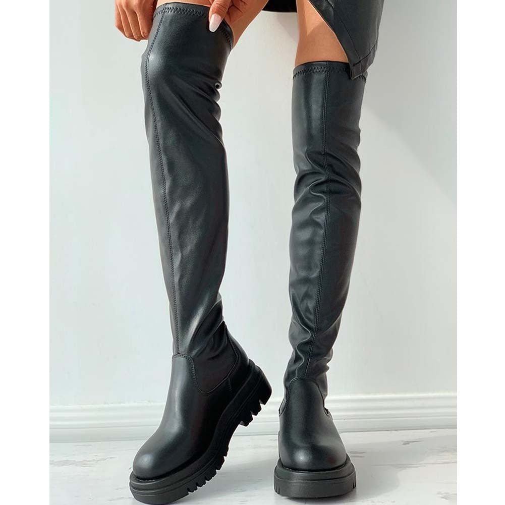 Serdia - Overknee-Lederstiefel für Frauen