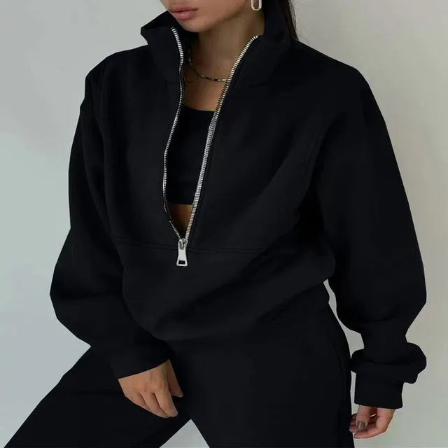 -Sweatshirt und Hose fÃ¼r Damen bekleidung mit ReiÃŸ verschluss