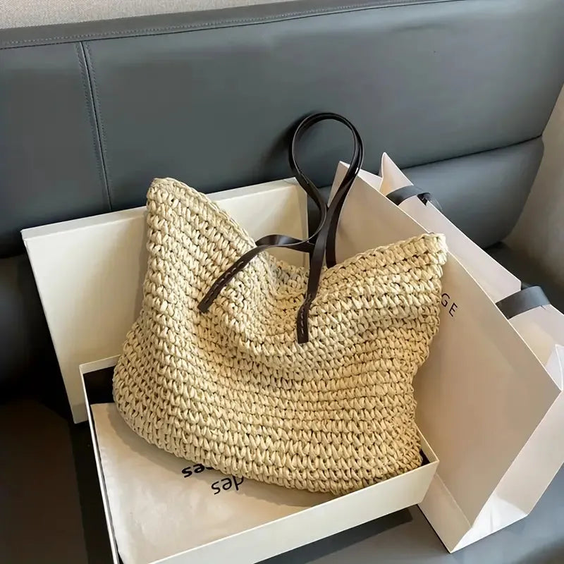 - große gewebte Tragetasche Tasche im Bohemian-Beachy-Stil