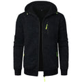 Herren Gemusterte Zip Kapuzenpulli