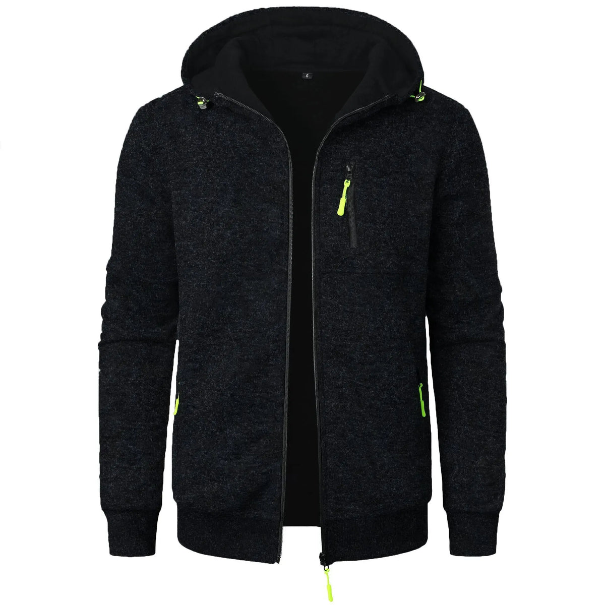 Herren Gemusterte Zip Kapuzenpulli