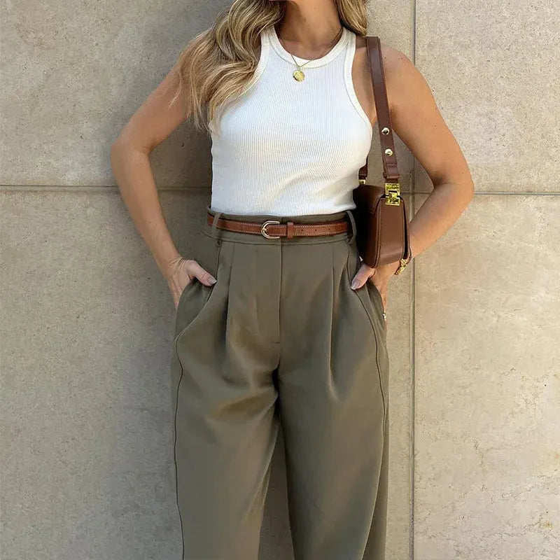 KANA | High Waist Wide Leg Broek – Elegant, Comfortabel & Tijdloos Mooi