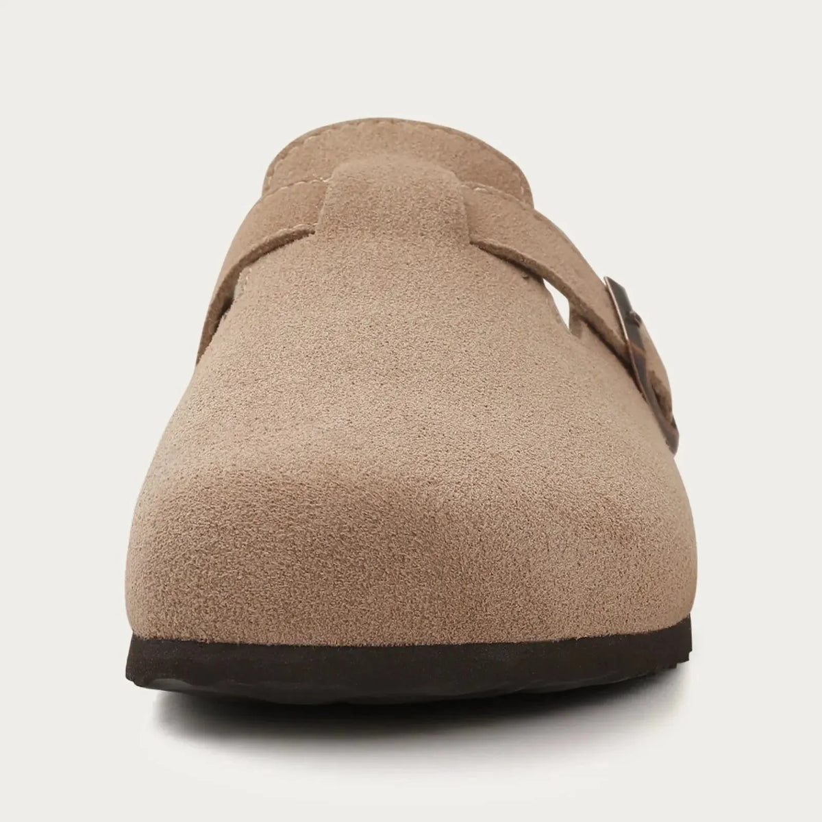 aus Wildleder Slip On Kork Sohle Pantoletten Herrenschuhe