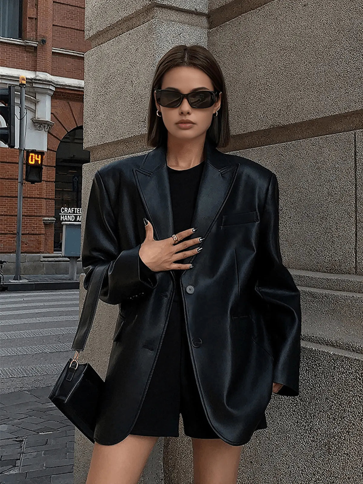 ELISSA | Oversized Leren Blazer Voor Dames - Stijlvol, Veelzijdig & Modieus