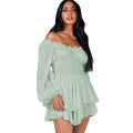 Deni | Off-Shoulder Ruffle Dress with Boho Flare