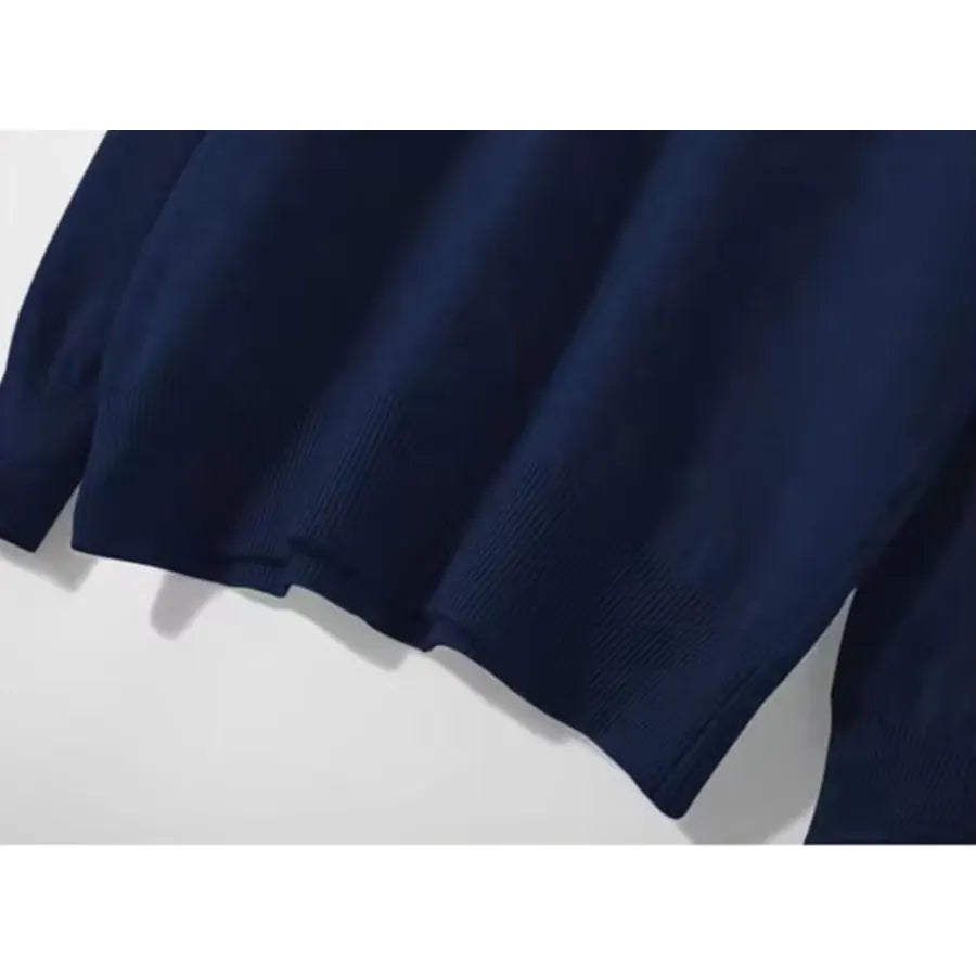 Herren Wollpullover Mit Rollkragen Und Schlankem Design