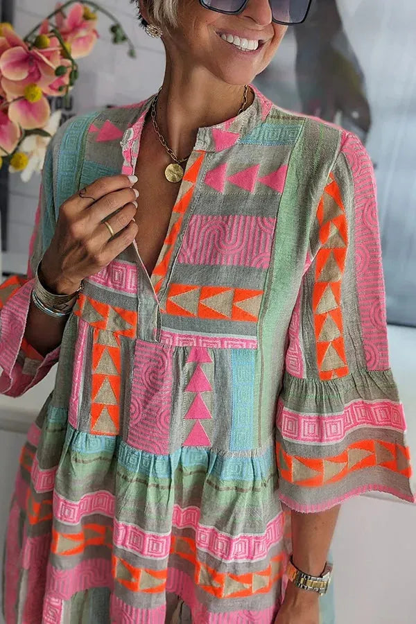 Karen – Boho-Trappe-Swingkjole