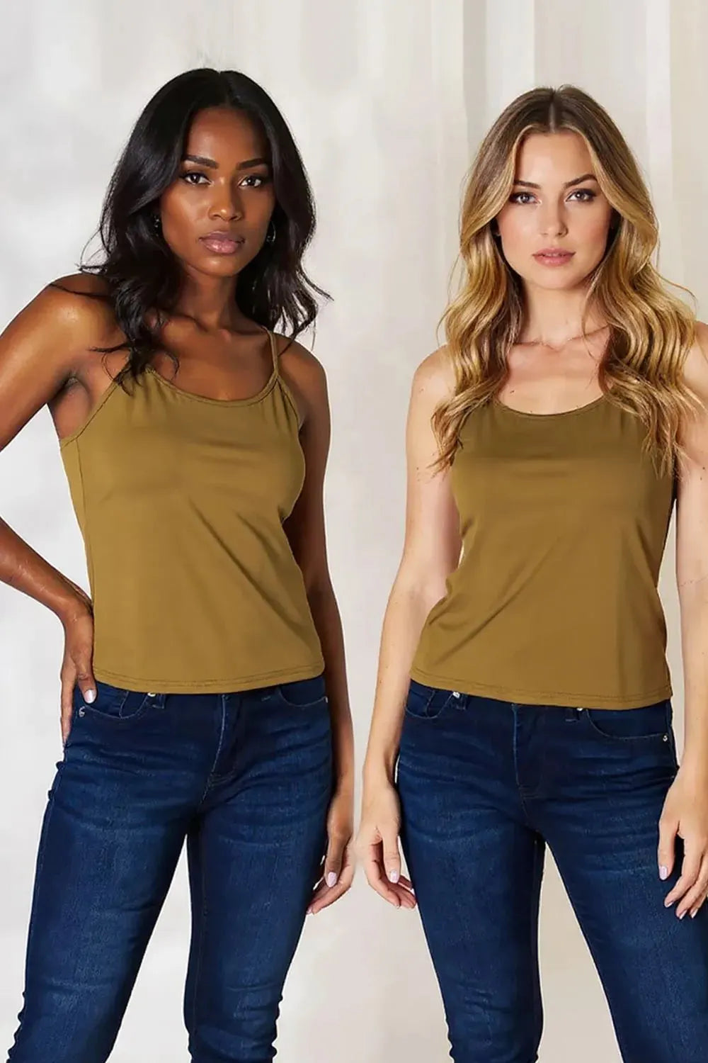 Basic Bae Full Size Round Neck Slim Cami Plus Size