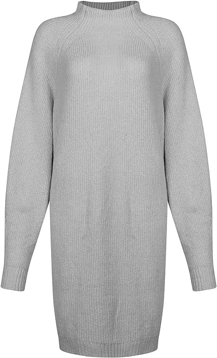 Warmova - Rollkragen-Strickkleid in breiter Passform