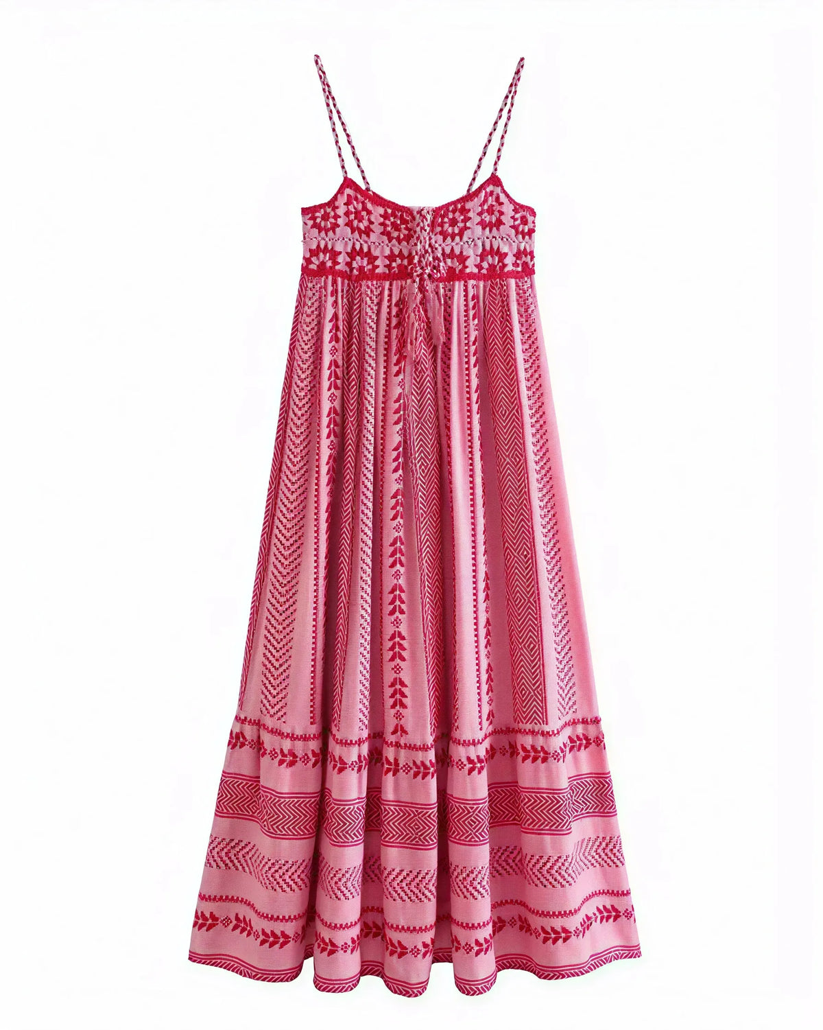 BÃ¶hmisches Maxikleid mit Stickerei