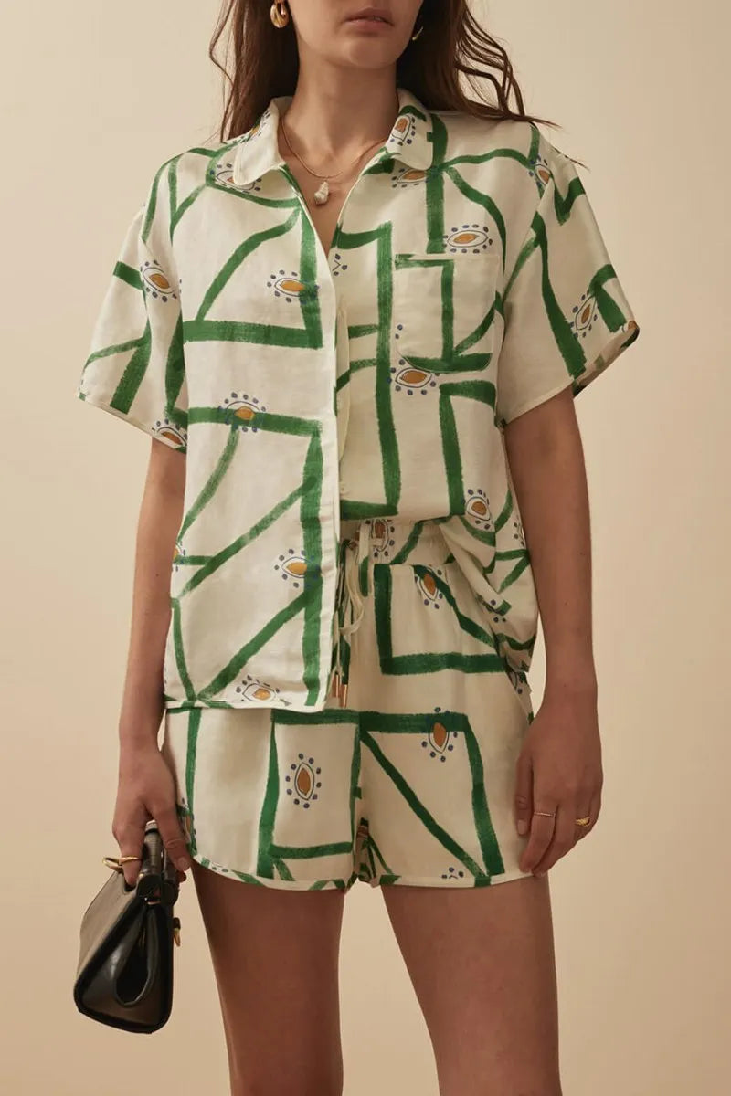 Gemusterte Loungewear Set