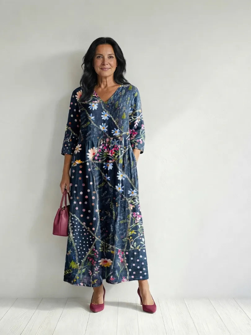 Zane | Easy Gather Floral Midi Dress